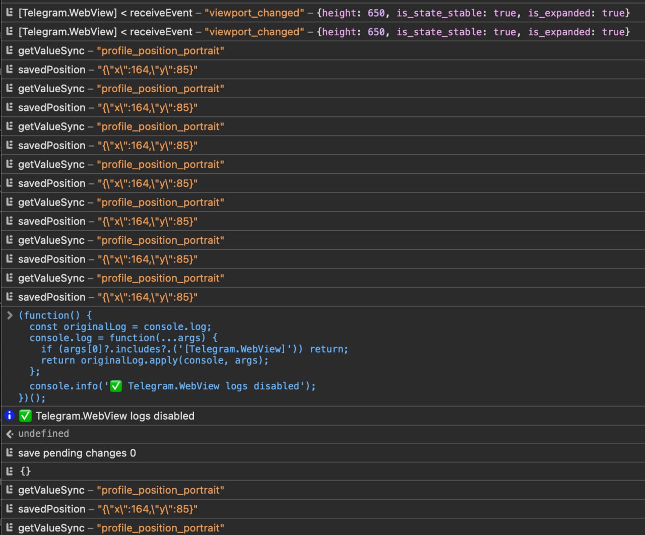Script execution example